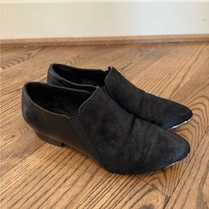 Isola Black Leather Cow Hair Mules Size Women’s 7